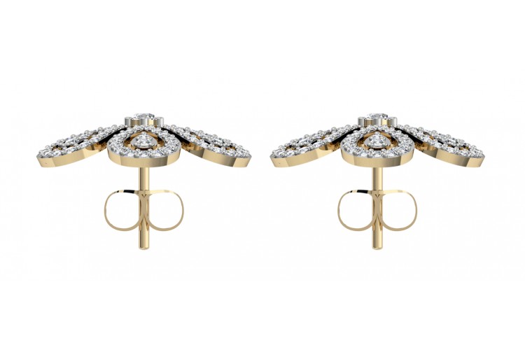 Intricate designer diamond Ear clips